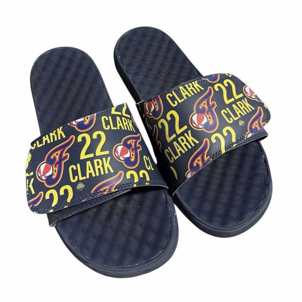 Indiana Fever Caitlin‎ Clark Slide Sandals ISlide WNBA Size 11 Blue Unisex READ - Picture 9 of 9